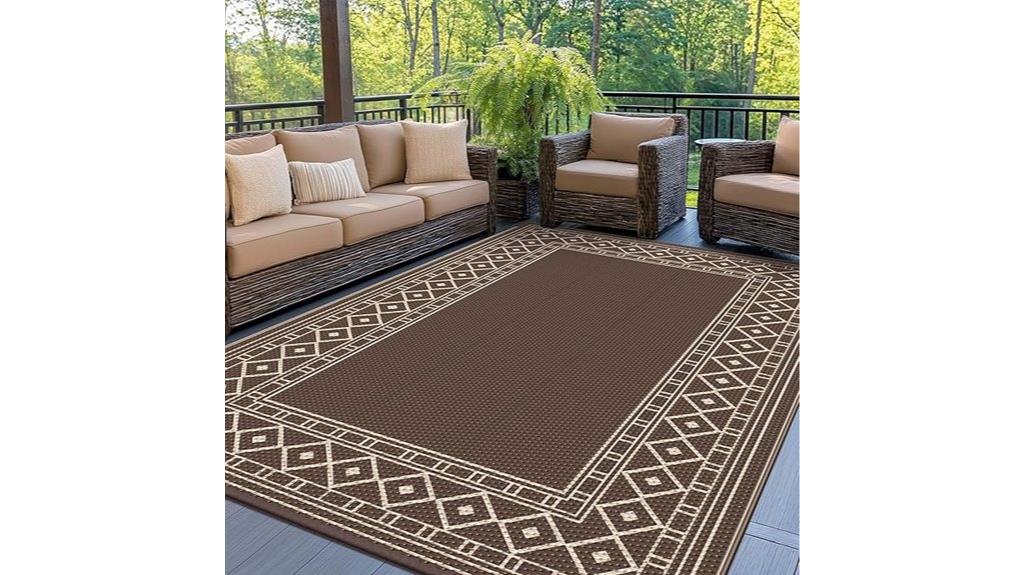 waterproof patio reversible rug