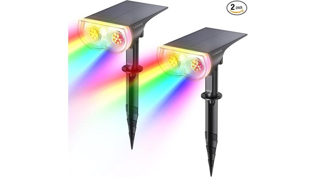 waterproof rgb solar spotlights