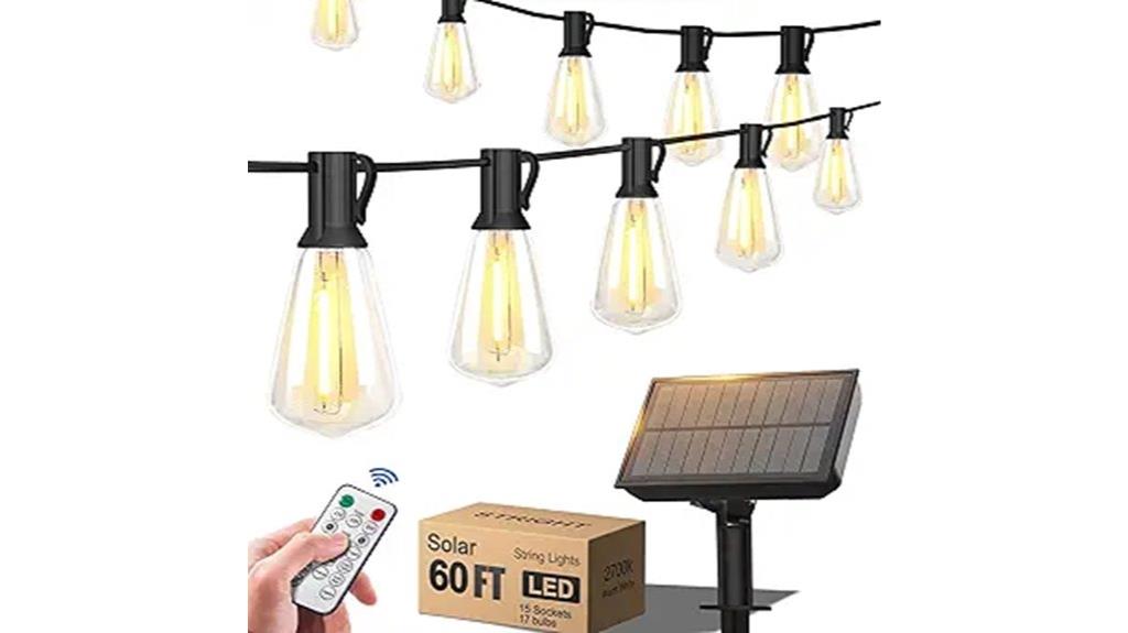 weatherproof 60ft solar string