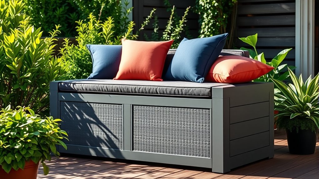 weatherproof deck box cushions