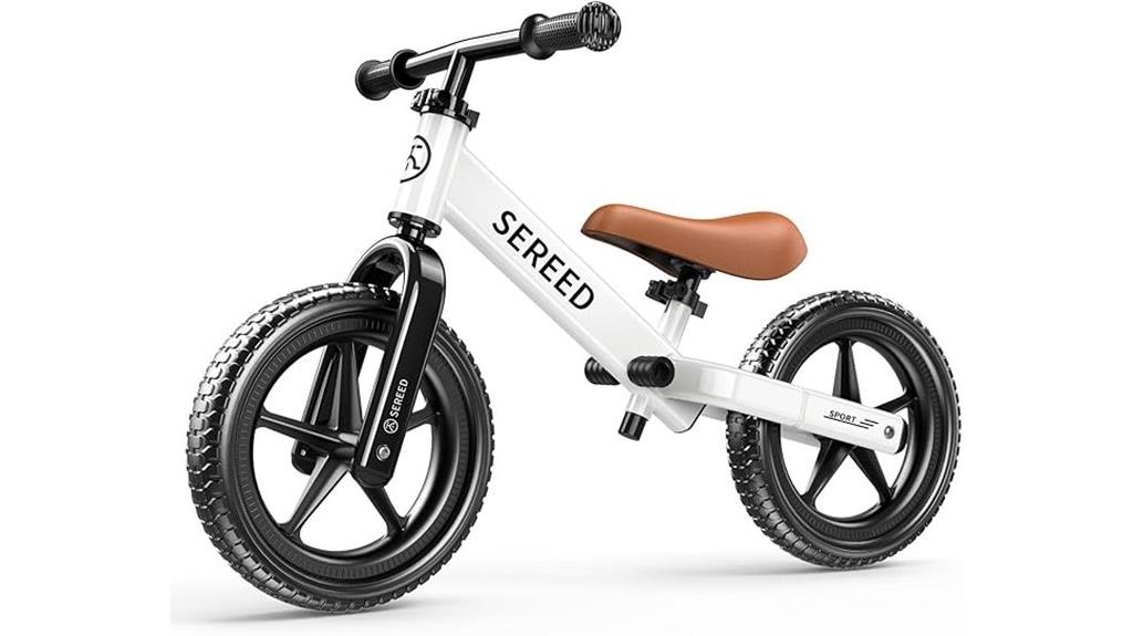 white toddler balance bike