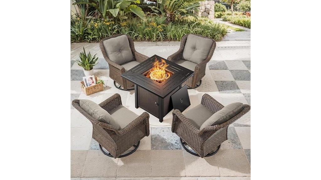 wicker patio furniture set