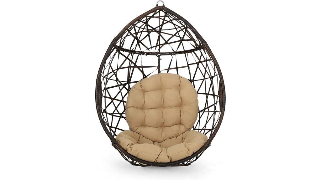 wicker tear drop chair