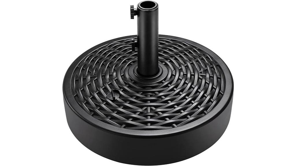 wicker umbrella base stand