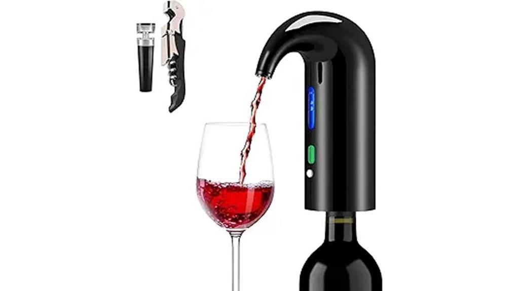 wine aerator with corkscrew
