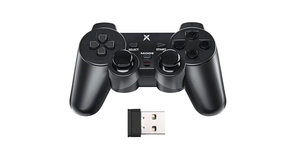 wireless gaming controller with vibration