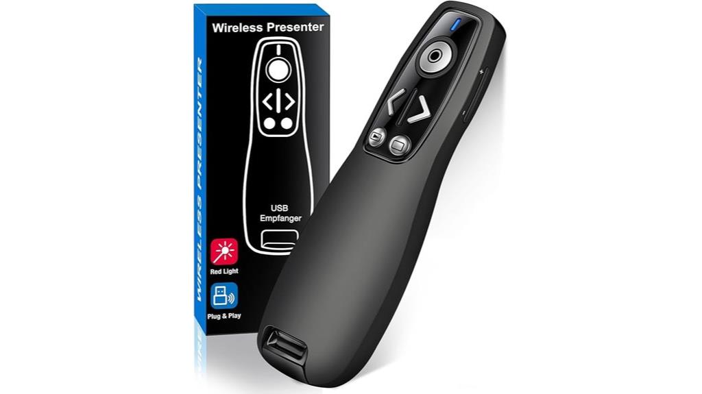 wireless presentation remote with volume