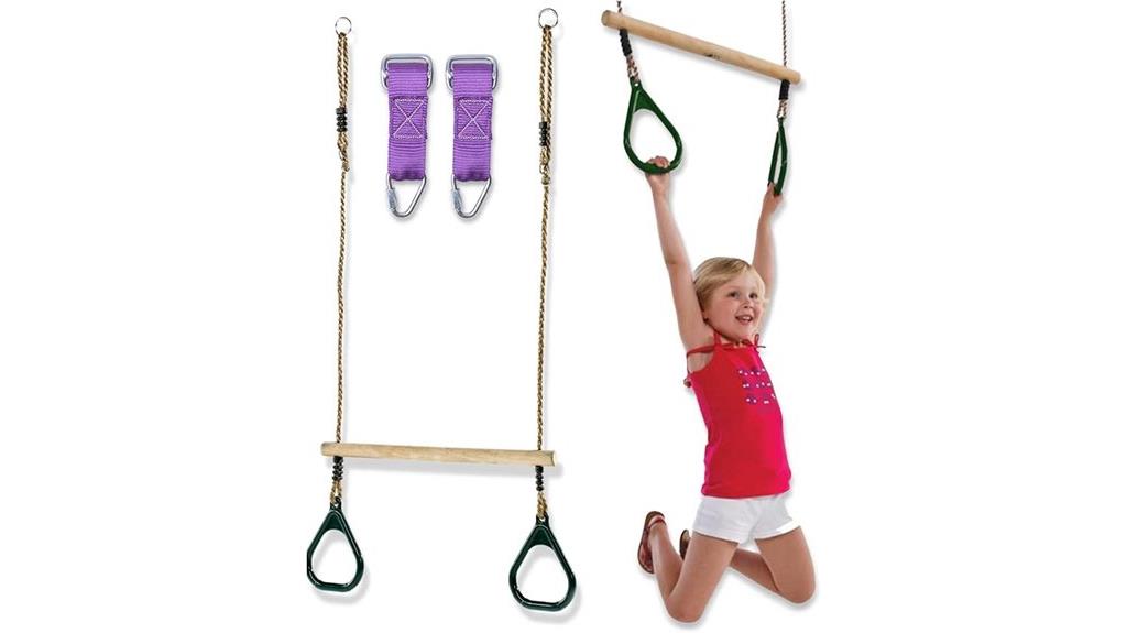 wooden kids swing bar
