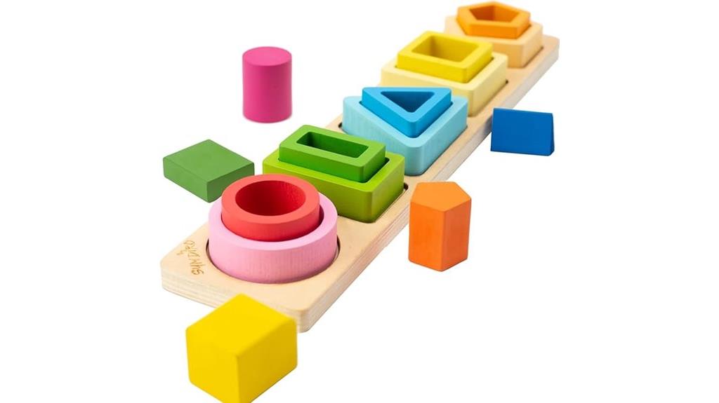 wooden montessori toy set