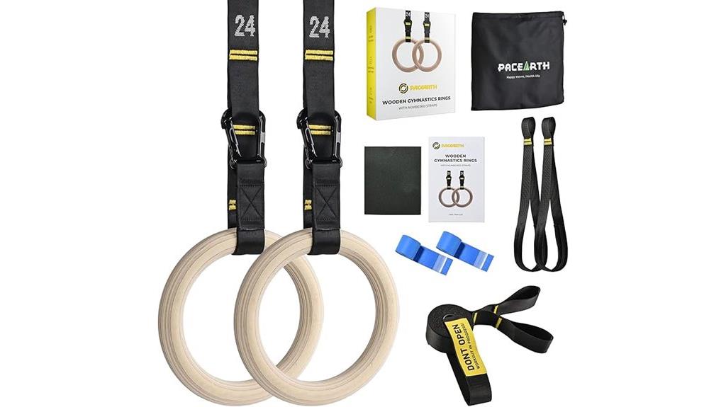 wooden rings with support
