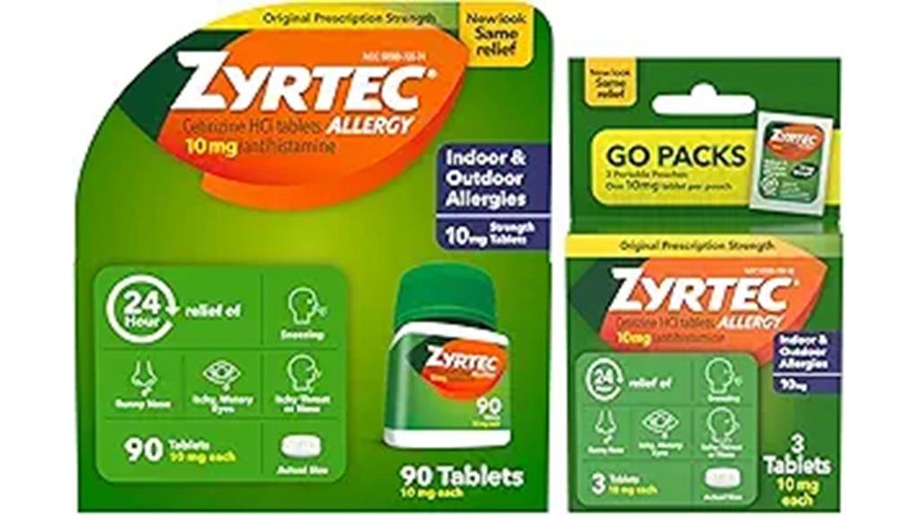 zyrtec allergy relief packs
