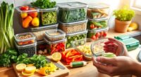 organized healthy meal preparation