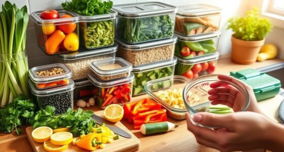 organized healthy meal preparation