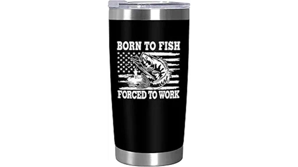 christmas fisherman coffee tumbler