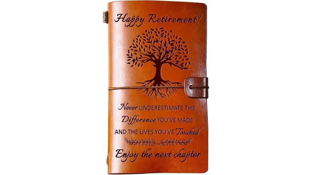 leather travel journal for retirement