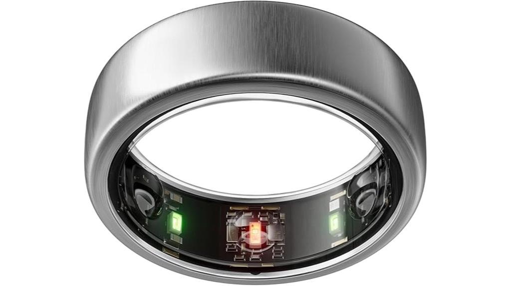 oura ring brushed titanium