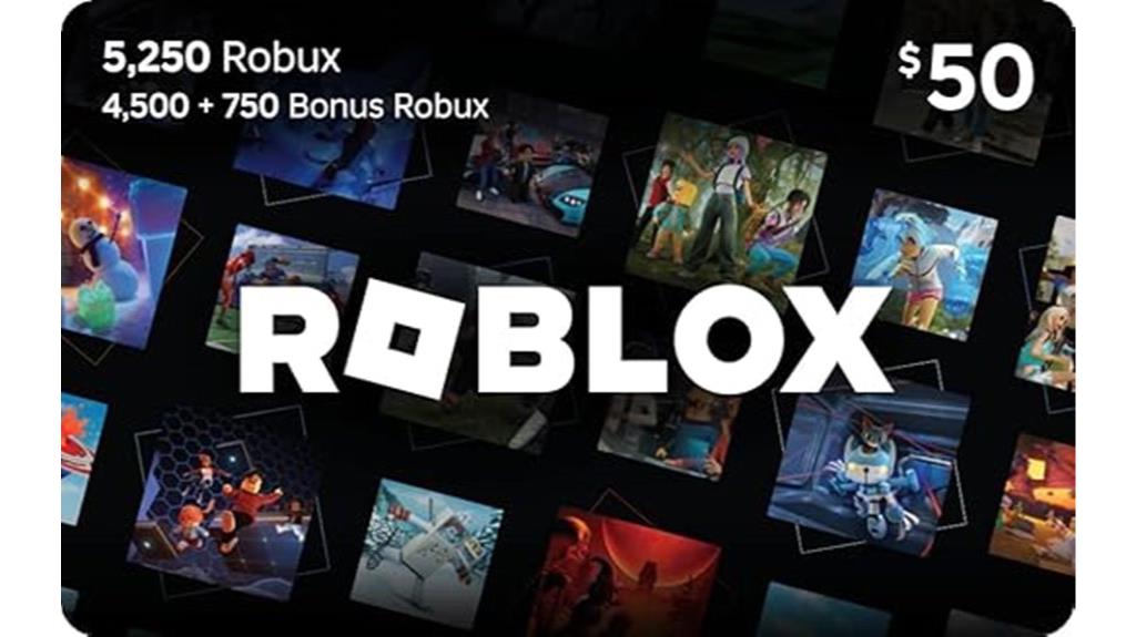 robux gift card amount