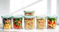 top glass food storage