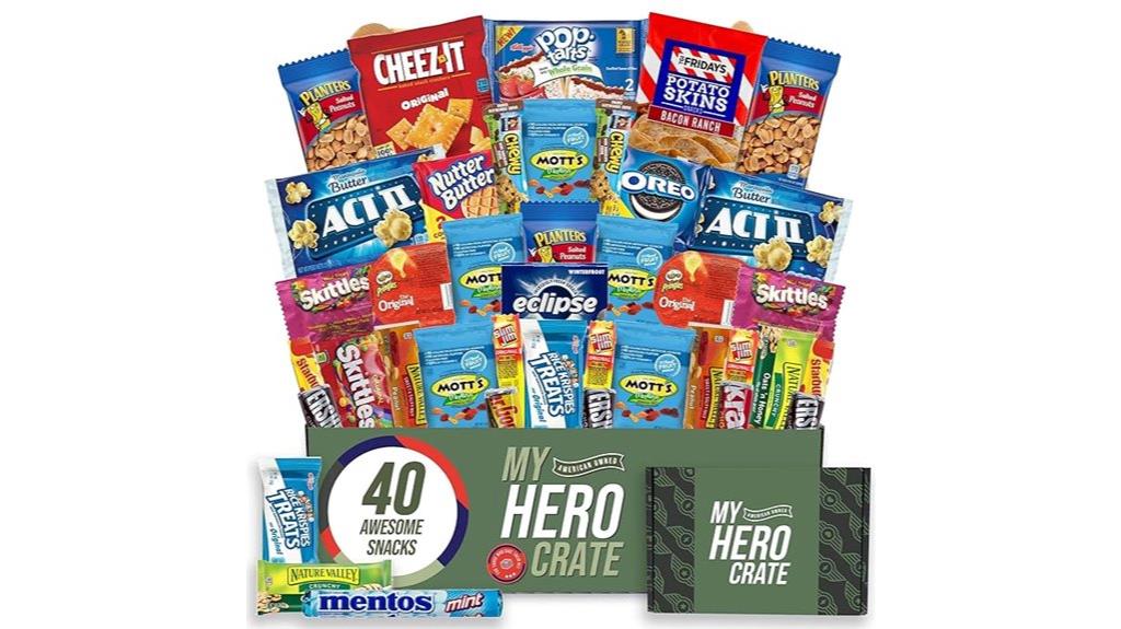 variety military snack box