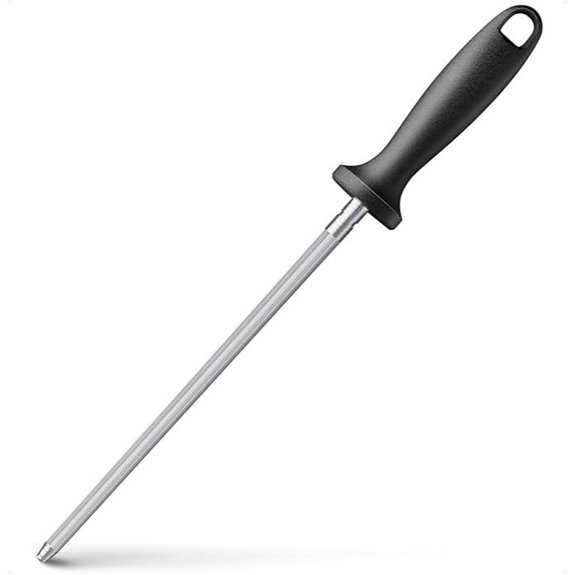 13-Inch Carbon Steel Knife Sharpener Honing Rod
