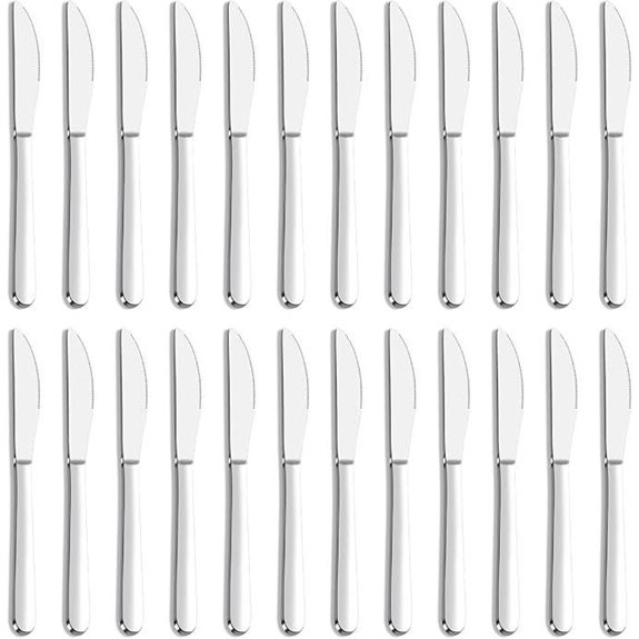 24-Piece Stainless Steel Knife Set for Home & Restaurant