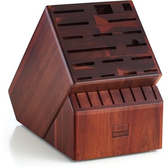 Cooks Standard Acacia Knife Block Stand (No Knives)