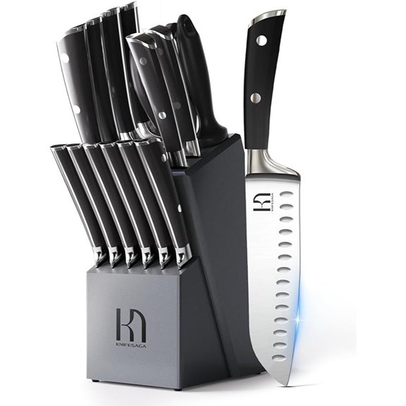 Premium 15-Piece Knife Set with Wooden Block