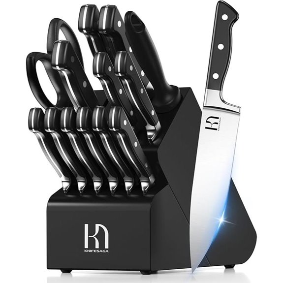 15-Piece Japanese High Carbon Steel Knife Set
