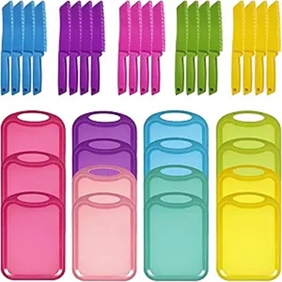 30 Pcs Kids Safe Cutting Board and Knife Set