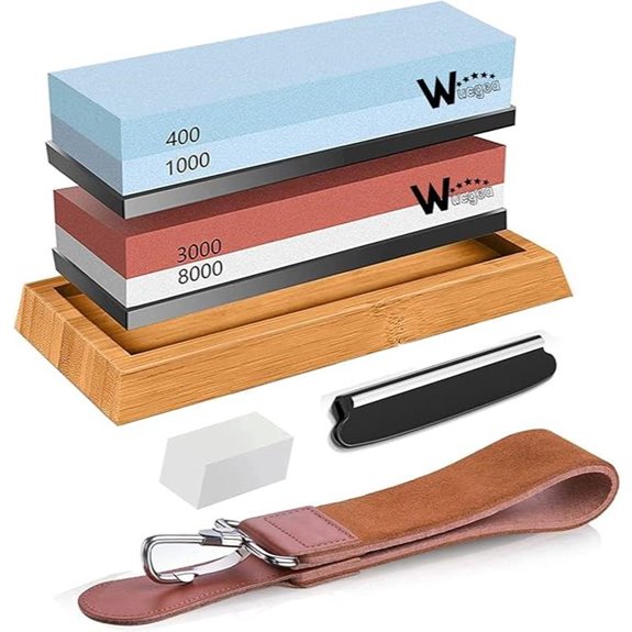 Wucgea Whetstone Knife Sharpening Set with Accessories