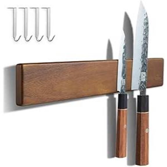 ENOKING 16-Inch Magnetic Knife Holder with Hooks