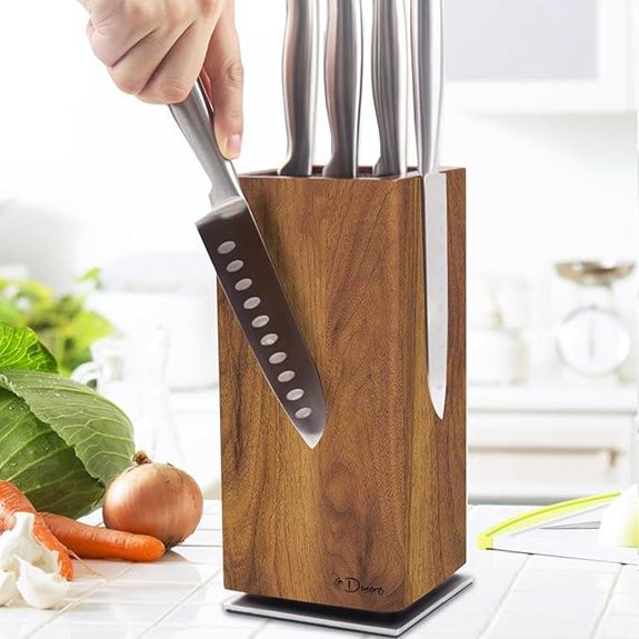 Dmore Magnetic Rotatable Knife Block with Large Capacity