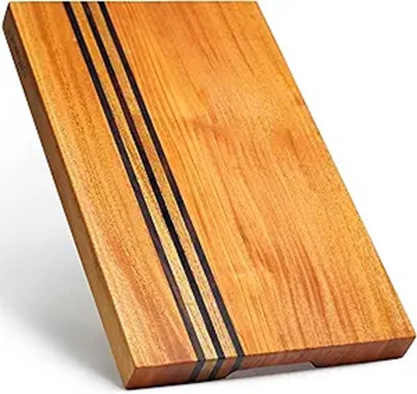 mahogany inlay cutting board