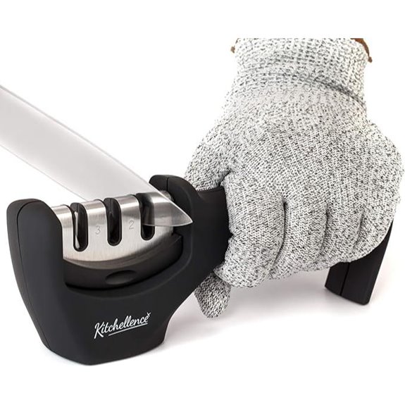 4-in-1 Knife Sharpener with Glove