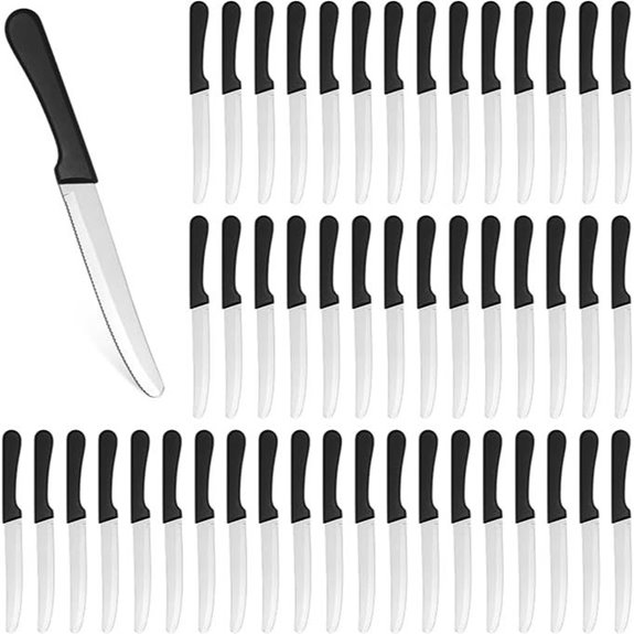 Geelin 50P 8.5 Serrated Steak Knives with Plastic Handles