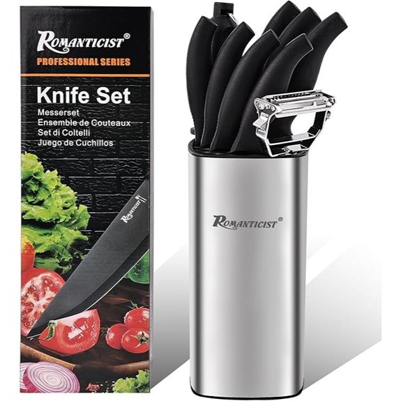 ROMANTICIST 10-Piece Kitchen Knife Set with Block