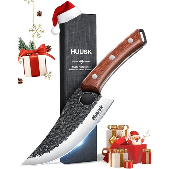 Huusk Viking Chef Knife with Wooden Handle