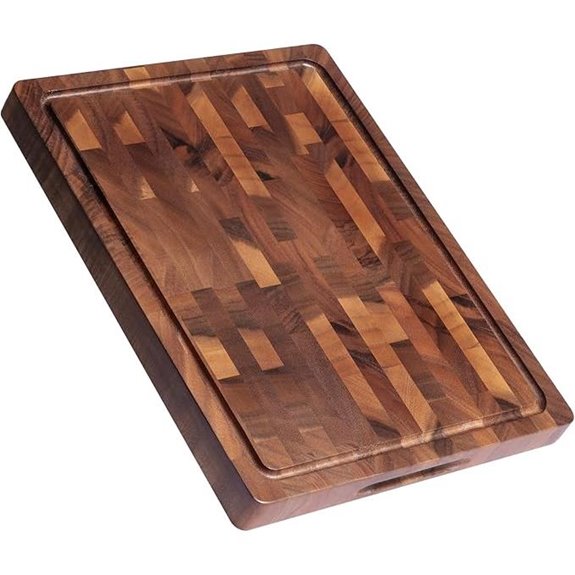 Walnut End Grain Cutting Board with Handle 17x13