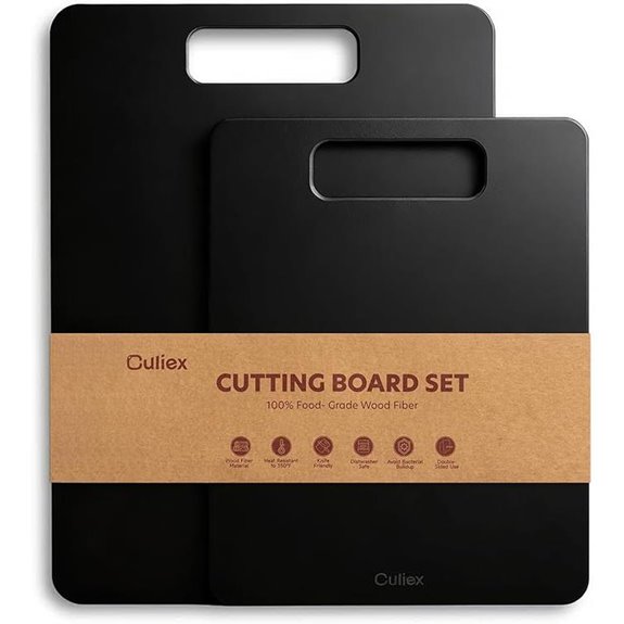 Wood Fiber Cutting Board 2-Pack for Kitchen Use