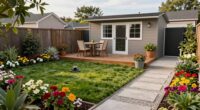 clutter free tidy outdoor space