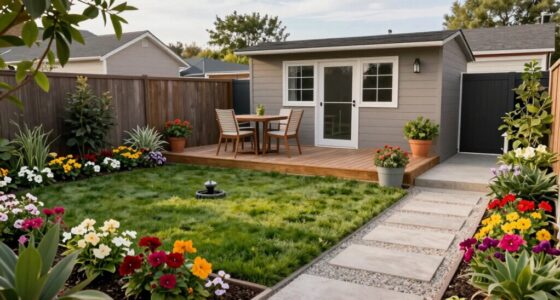 clutter free tidy outdoor space