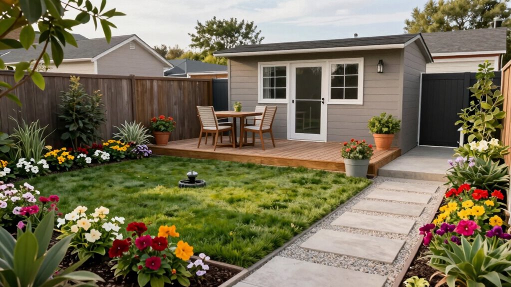 clutter free tidy outdoor space