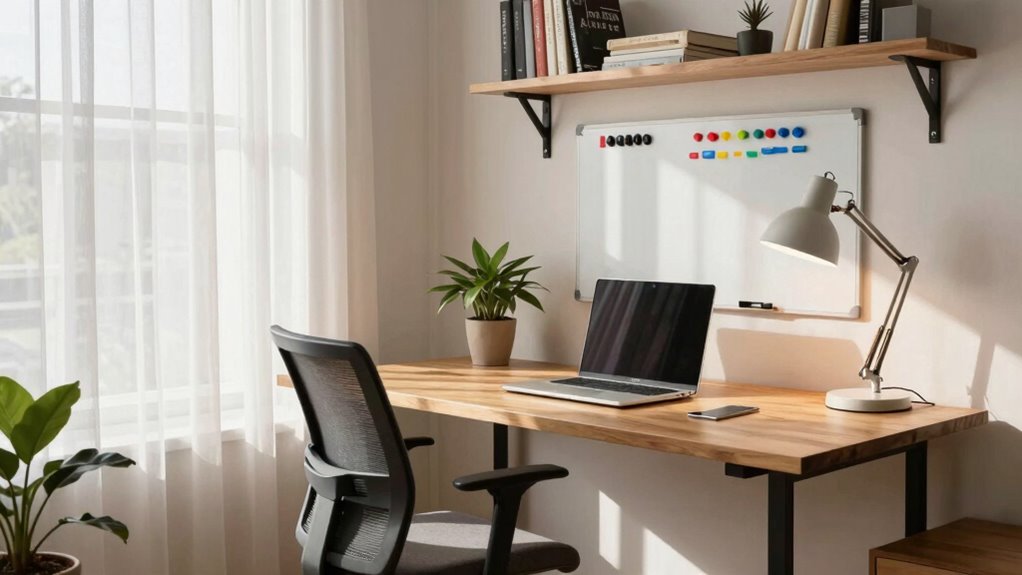 create an organized ergonomic workspace