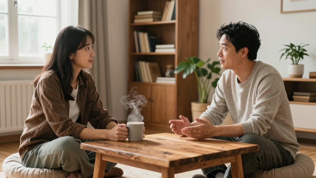 discussing finances peacefully