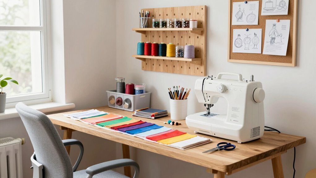 organized diy craft space