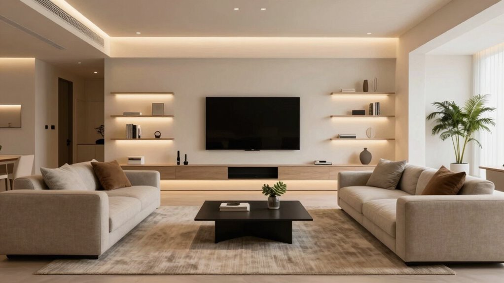 organized stylish entertainment area