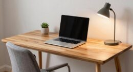 simple ergonomic desk setup