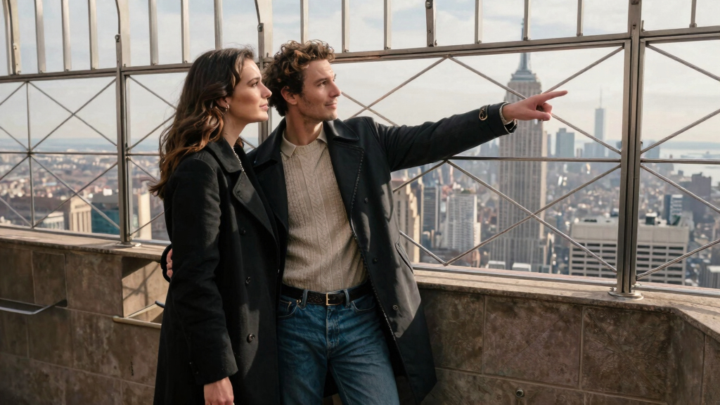 Couple On Empire State Building